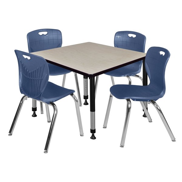 Tables > Height Adjustable > Square Table & Chair Sets, 30 X 30 X 23-39