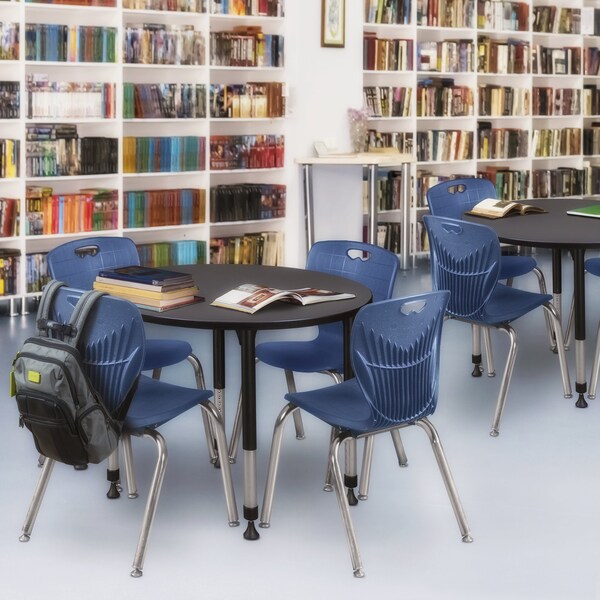 Tables > Height Adjustable > Round Table & Chair Sets, 36 X 36 X 23-34