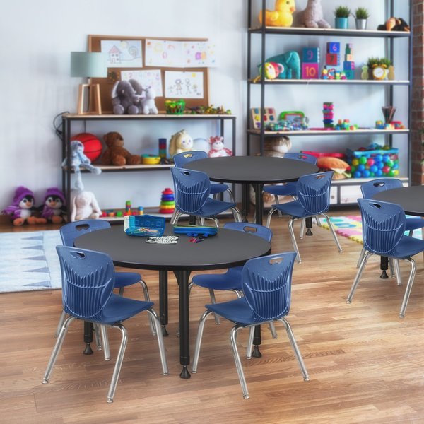 Tables > Height Adjustable > Round Table & Chair Sets, 36 X 36 X 23-34