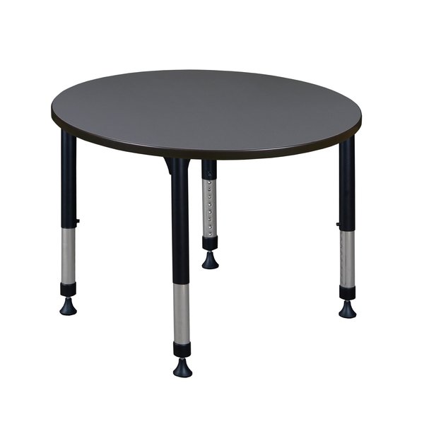 Tables > Height Adjustable > Round Classroom Tables, 36 X 36 X 23-34, Wood|Metal Top
