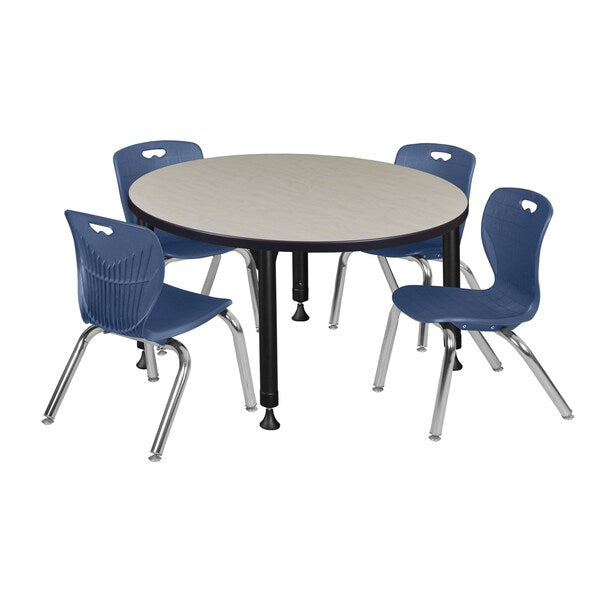 Tables > Height Adjustable > Round Table & Chair Sets, 36 X 36 X 23-34