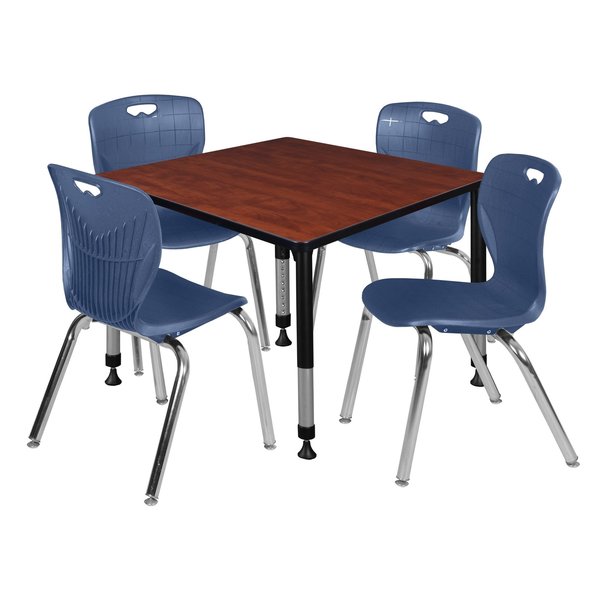 Tables > Height Adjustable > Square Table & Chair Sets, 30 X 30 X 23-35