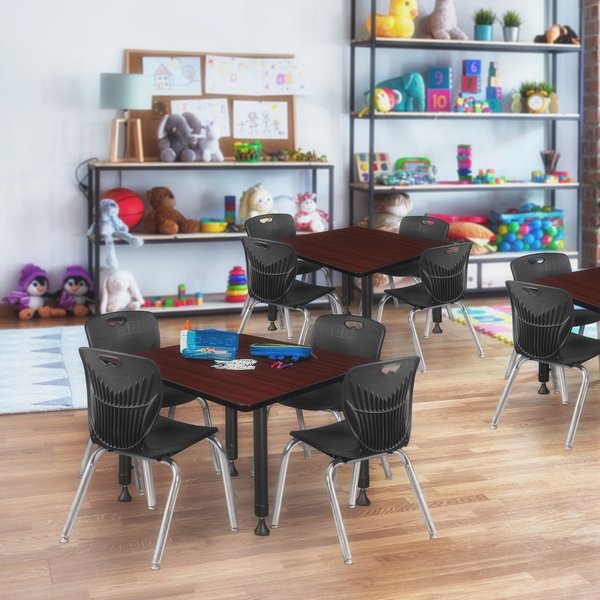 Tables > Height Adjustable > Square Table & Chair Sets, 30 X 30 X 23-37