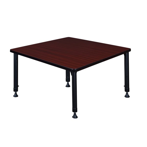 Square Tables > Height Adjustable > Square Classroom Tables, 42 X 42 X 23-34, Wood|Metal Top