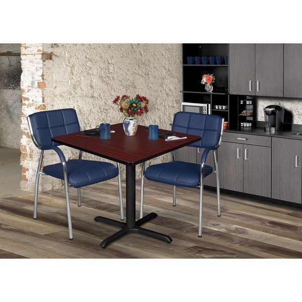 Square Tables > Breakroom Tables > Cain Square & Round Tables, 42 W, 42 L, 29 H, Wood|Metal Top
