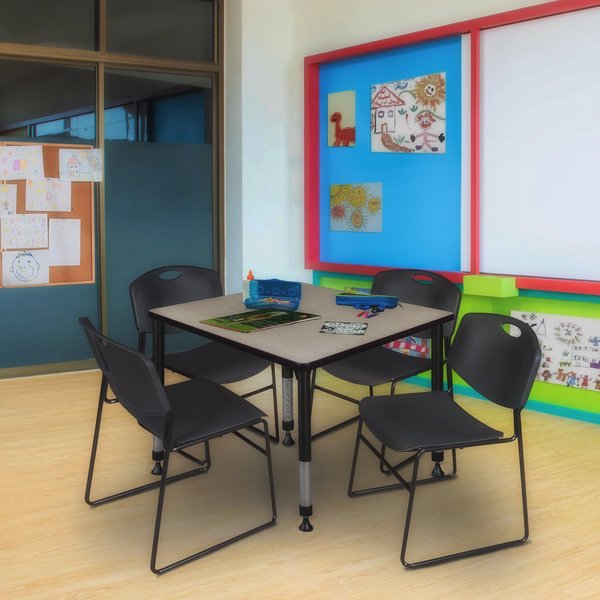 Tables > Height Adjustable > Square Table & Chair Sets, 30 X 30 X 23-39