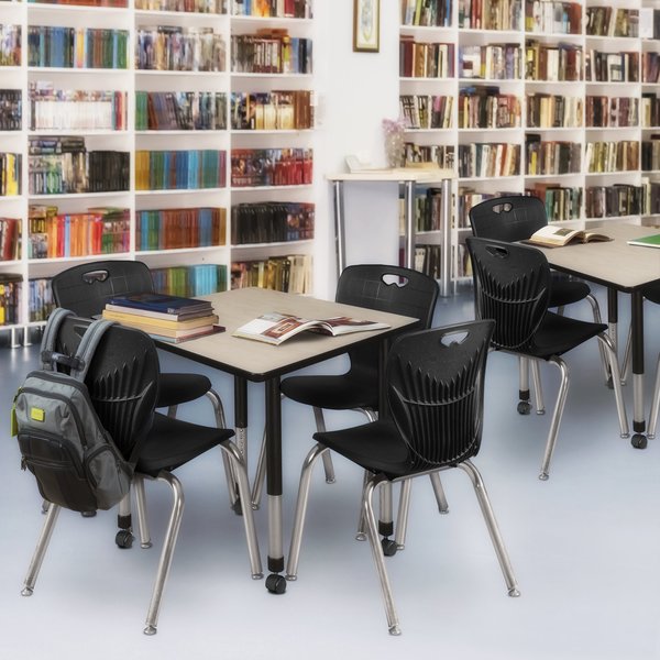 Tables > Height Adjustable > Square Mobile Table & Chair Sets, 42 X 42 X 23-34