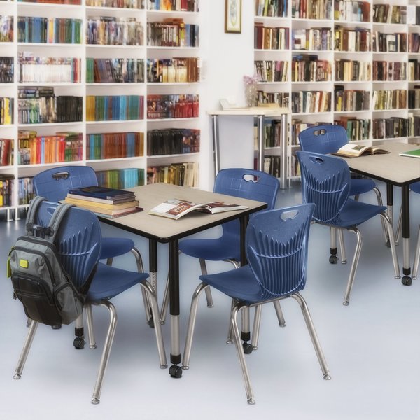 Tables > Height Adjustable > Square Mobile Table & Chair Sets, 42 X 42 X 23-34