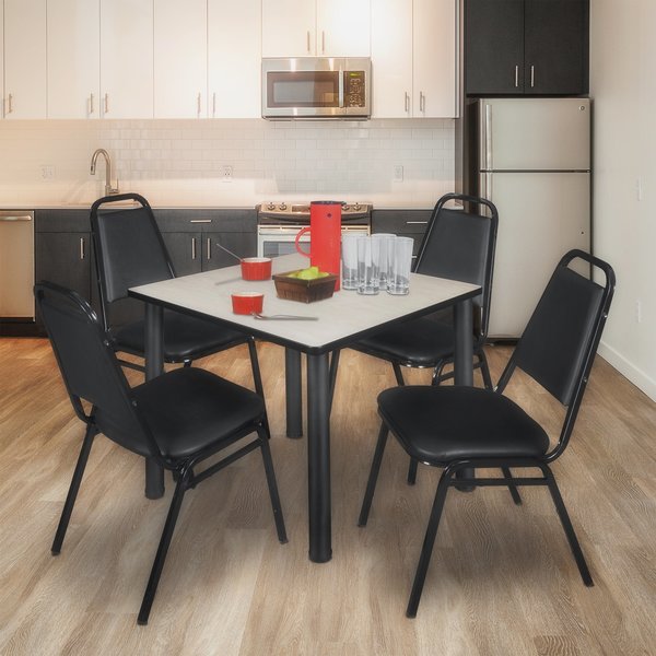 Square Tables > Breakroom Tables > Kee Square Table & Chair Sets, 42 W, 42 L, 29 H, Maple