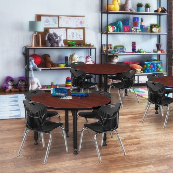 Tables > Height Adjustable > Round Table & Chair Sets, 42 X 42 X 23-34