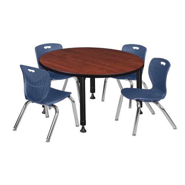 Tables > Height Adjustable > Round Table & Chair Sets, 42 X 42 X 23-34
