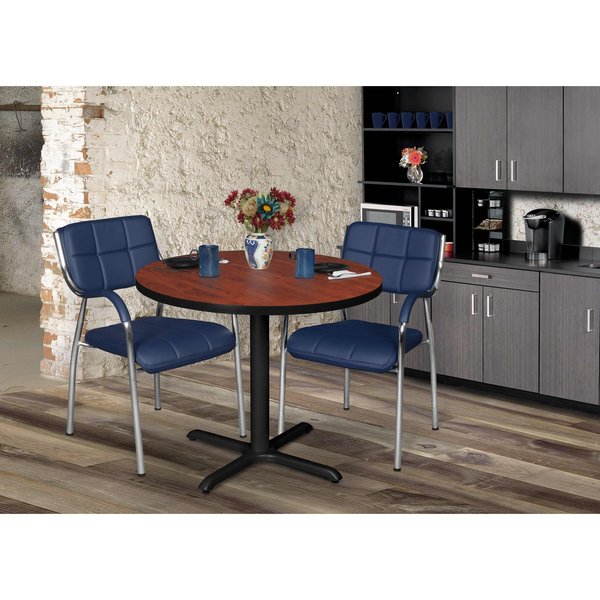 Round Tables > Breakroom Tables > Cain Square & Round Tables, 42 W, 42 L, 29 H, Wood|Metal Top