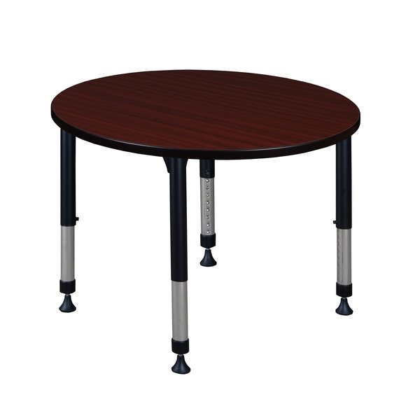Tables > Height Adjustable > Round Classroom Tables, 42 X 42 X 23-34, Wood|Metal Top