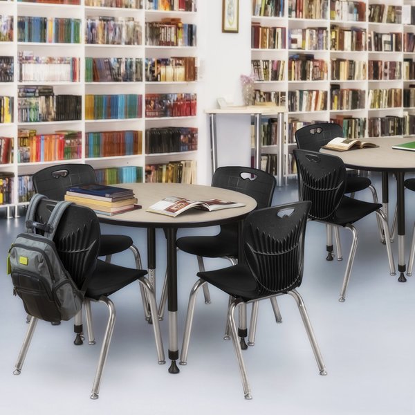 Tables > Height Adjustable > Round Table & Chair Sets, 42 X 42 X 23-34