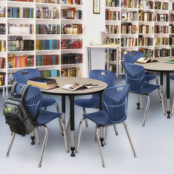 Tables > Height Adjustable > Round Mobile Table & Chair Sets, 42 X 42 X 23-34