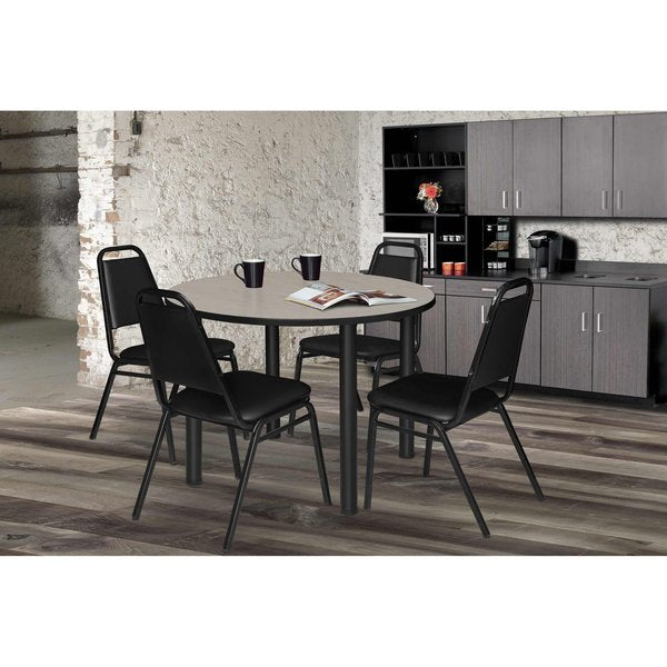 Round Tables > Breakroom Tables > Kee Square & Round Tables, 42 W, 42 L, 29 H, Wood|Metal Top