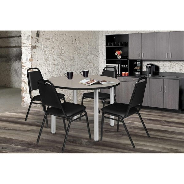 Round Tables > Breakroom Tables > Kee Round Table & Chair Sets, 42 W, 42 L, 29 H, Maple