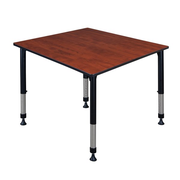 Square Tables > Height Adjustable > Square Classroom Tables, 48 X 48 X 23-34, Wood|Metal Top