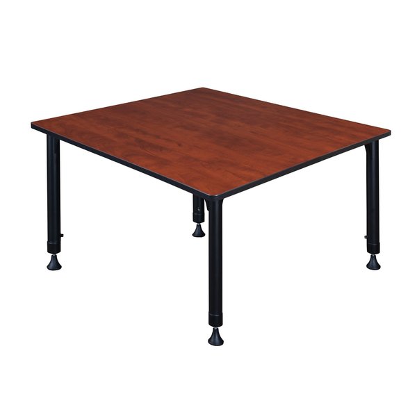 Square Tables > Height Adjustable > Square Classroom Tables, 48 X 48 X 23-34, Wood|Metal Top