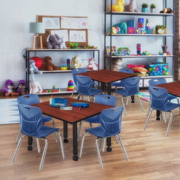 Tables > Height Adjustable > Square Mobile Table & Chair Sets, 48 X 48 X 23-34