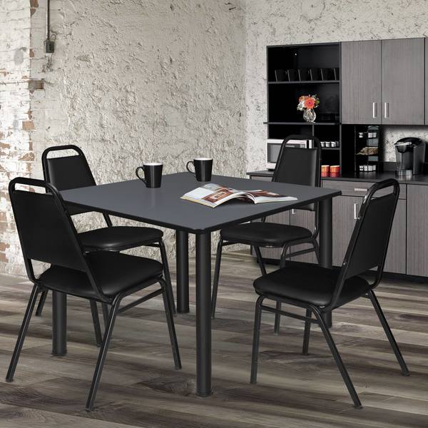 Square Tables > Breakroom Tables > Kee Square & Round Tables, 48 W, 48 L, 29 H, Wood|Metal Top