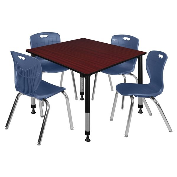 Tables > Height Adjustable > Square Table & Chair Sets, 48 X 48 X 23-34