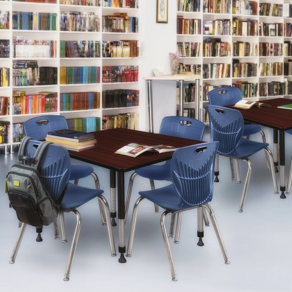 Tables > Height Adjustable > Square Table & Chair Sets, 48 X 48 X 23-34