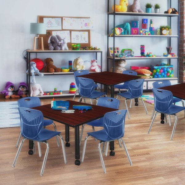 Tables > Height Adjustable > Square Mobile Table & Chair Sets, 48 X 48 X 23-34