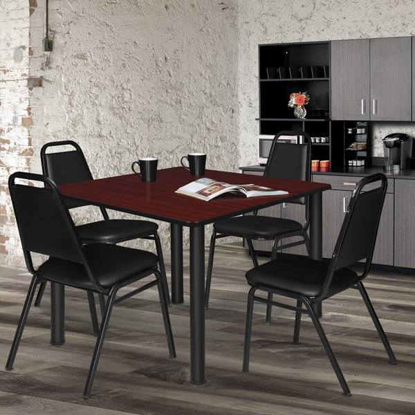 Square Tables > Breakroom Tables > Kee Square & Round Tables, 48 W, 48 L, 29 H, Wood|Metal Top