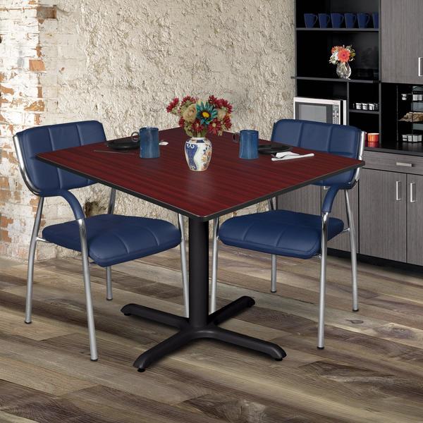 Square Tables > Breakroom Tables > Cain Square & Round Tables, 48 W, 48 L, 29 H, Wood|Metal Top