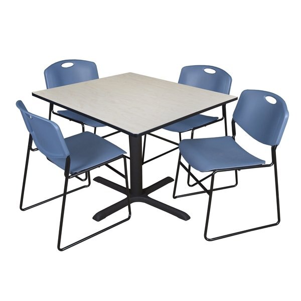 Square Tables > Breakroom Tables > Cain Square Table & Chair Sets, 48 W, 48 L, 29 H, Maple