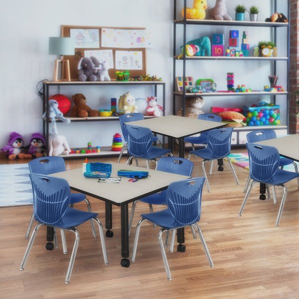 Tables > Height Adjustable > Square Mobile Table & Chair Sets, 48 X 48 X 23-34