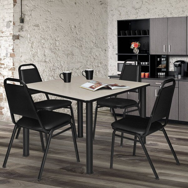 Square Tables > Breakroom Tables > Kee Square & Round Tables, 48 W, 48 L, 29 H, Wood|Metal Top