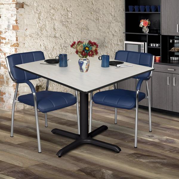 Square Tables > Breakroom Tables > Cain Square & Round Tables, 48 W, 48 L, 29 H, Wood|Metal Top