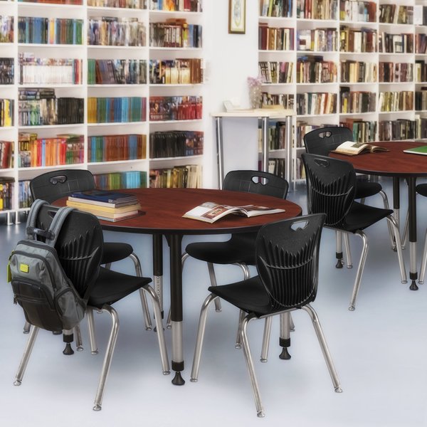 Tables > Height Adjustable > Round Table & Chair Sets, 48 X 48 X 23-34