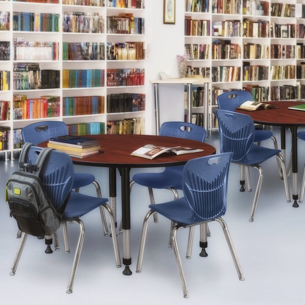 Tables > Height Adjustable > Round Table & Chair Sets, 48 X 48 X 23-34