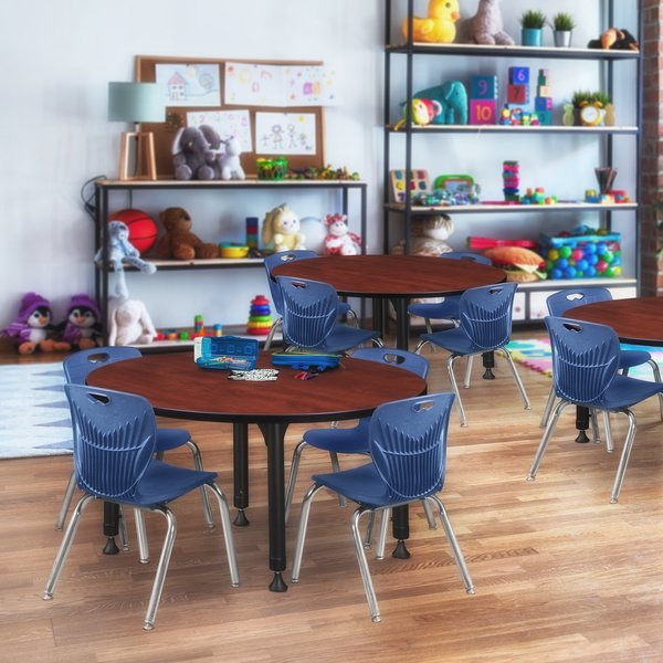 Tables > Height Adjustable > Round Table & Chair Sets, 48 X 48 X 23-34