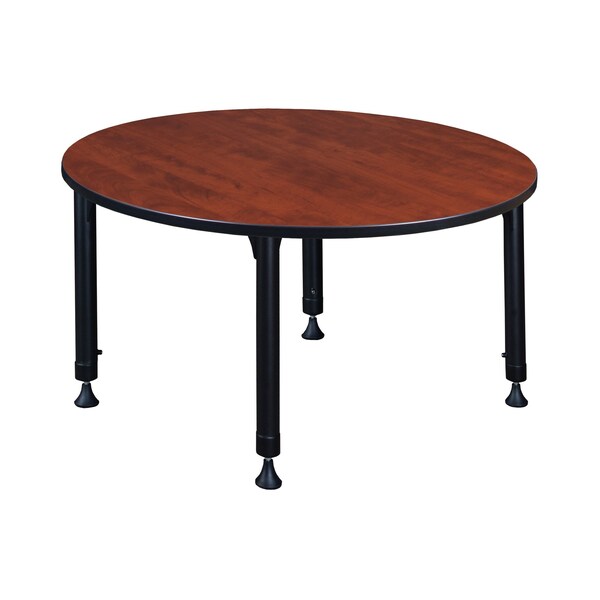 Tables > Height Adjustable > Round Classroom Tables, 48 X 48 X 23-34, Wood|Metal Top