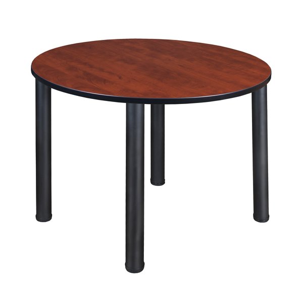 Tables > Breakroom Tables > Kee Square & Round Tables, 48 W, 48 L, 29 H, Wood|Metal Top, Cherry