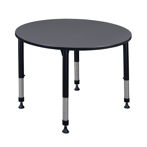 Tables > Height Adjustable > Round Classroom Tables, 48 X 48 X 23-34, Wood|Metal Top