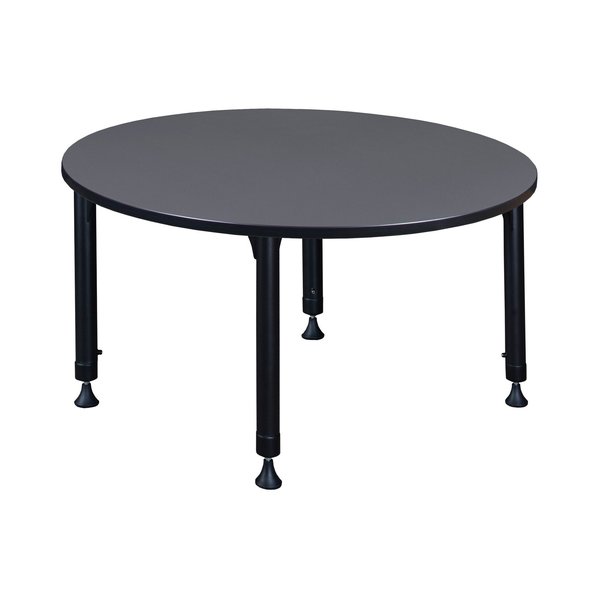 Tables > Height Adjustable > Round Classroom Tables, 48 X 48 X 23-34, Wood|Metal Top