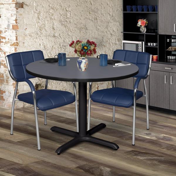 Round Tables > Breakroom Tables > Cain Square & Round Tables, 48 W, 48 L, 29 H, Wood|Metal Top