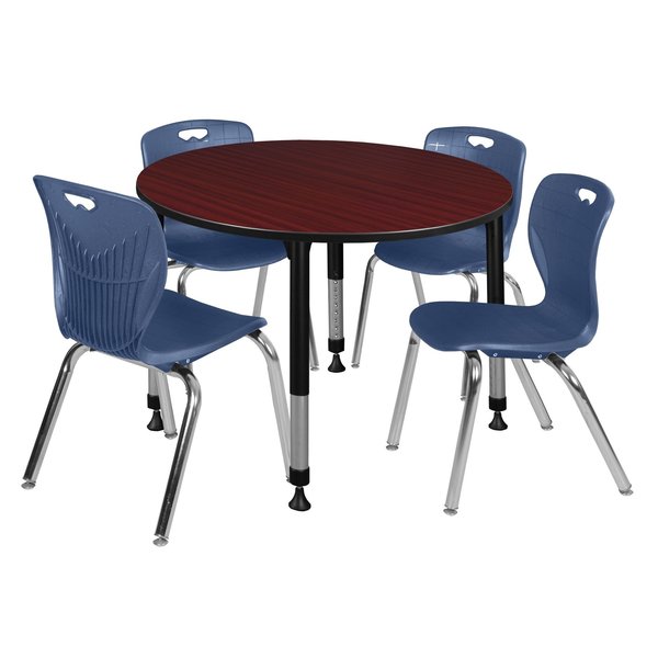Tables > Height Adjustable > Round Table & Chair Sets, 48 X 48 X 23-34
