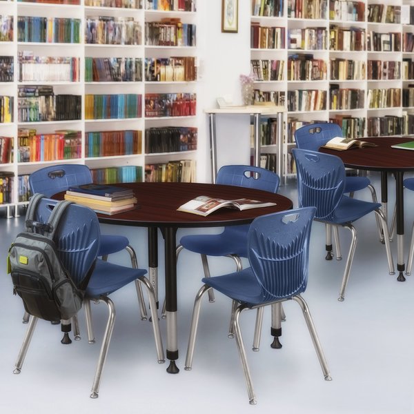 Tables > Height Adjustable > Round Table & Chair Sets, 48 X 48 X 23-34