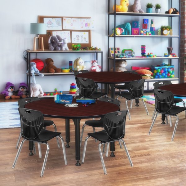 Tables > Height Adjustable > Round Table & Chair Sets, 48 X 48 X 23-34