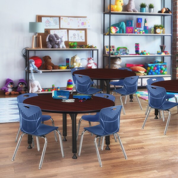 Tables > Height Adjustable > Round Table & Chair Sets, 48 X 48 X 23-34