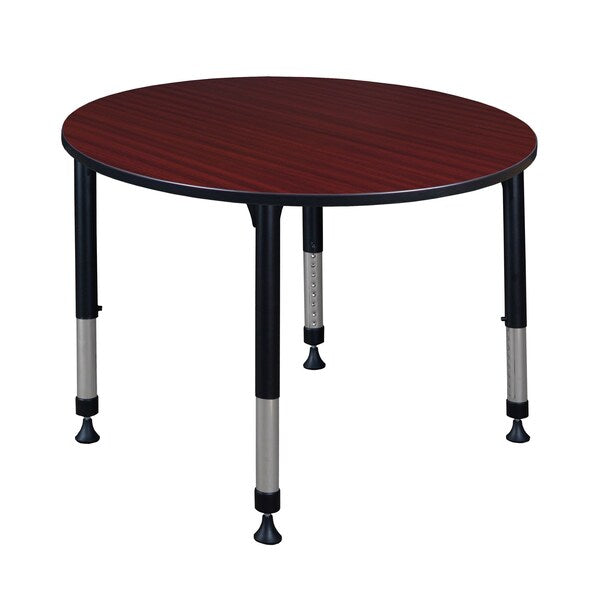 Tables > Height Adjustable > Round Classroom Tables, 48 X 48 X 23-34, Wood|Metal Top