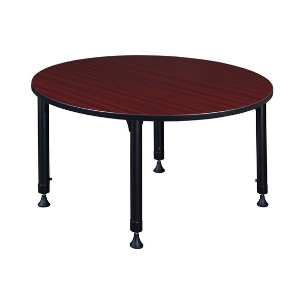 Tables > Height Adjustable > Round Classroom Tables, 48 X 48 X 23-34, Wood|Metal Top