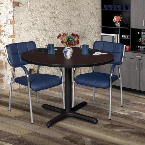 Round Tables > Breakroom Tables > Cain Square & Round Tables, 48 W, 48 L, 29 H, Wood|Metal Top