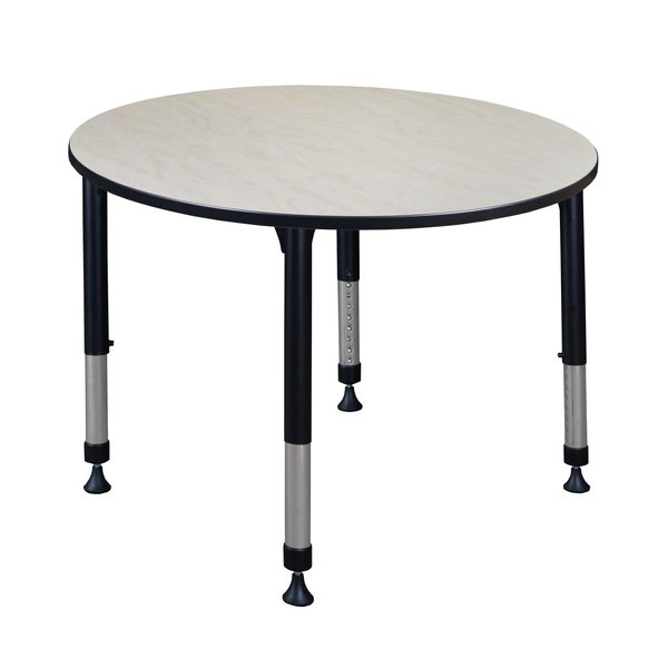 Tables > Height Adjustable > Round Classroom Tables, 48 X 48 X 23-34, Wood|Metal Top